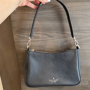 Kate Spade Charcoal Leather Shoulder Bag